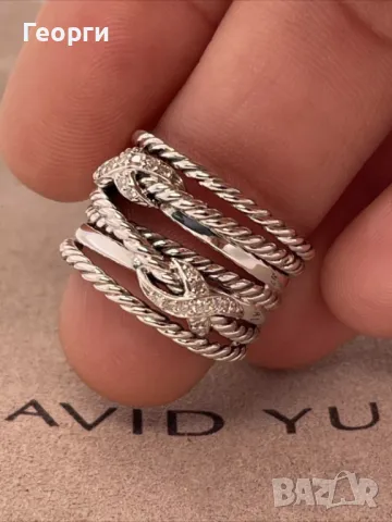 David Yurman оригинален пръстен с диаманти , снимка 3 - Пръстени - 50263458