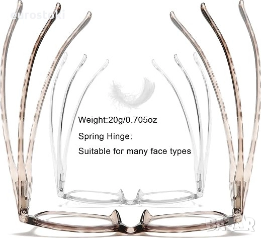 Комплект от 2 чифта диоптрични очила за четене AJYADO с калъфи, очила за четене с диоптри за жени , снимка 5 - Слънчеви и диоптрични очила - 51672688