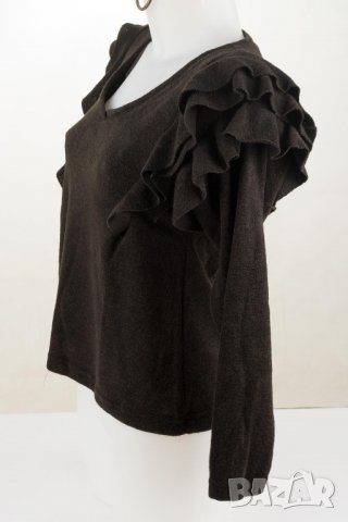 Дамска черна блуза марка Last-past now - S, снимка 2 - Блузи с дълъг ръкав и пуловери - 38225087