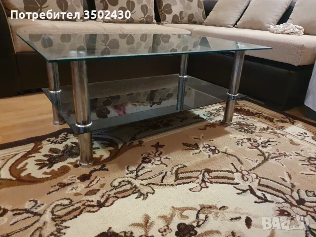 Стъклена маса 103/63/42, снимка 3 - Маси - 49025282