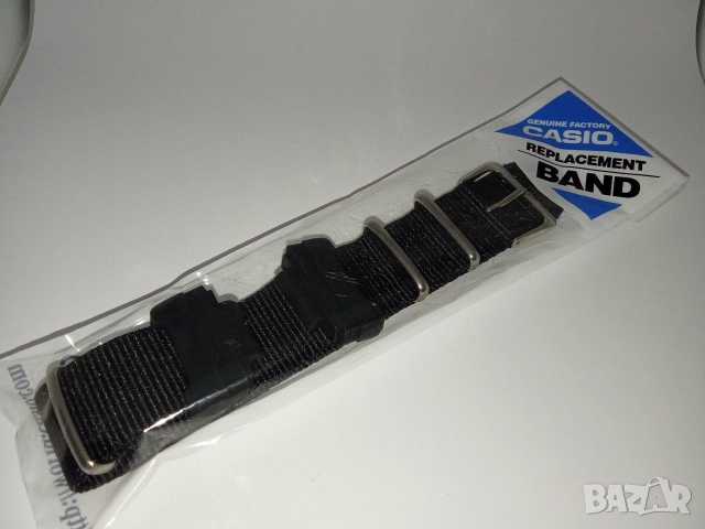 Нато каишка с адаптери черна за мъжки часовник Casio G-Shock GA-100 Nato Strap 