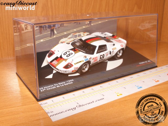 FORD GT-40 n.68 rally 24 HOURS LE MANS 1969 - мащаб 1:43 на IXO/Altaya моделът е нов в PVC дисплей-к
