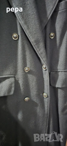 Дълго черно палто, снимка 2 - Палта, манта - 52381110