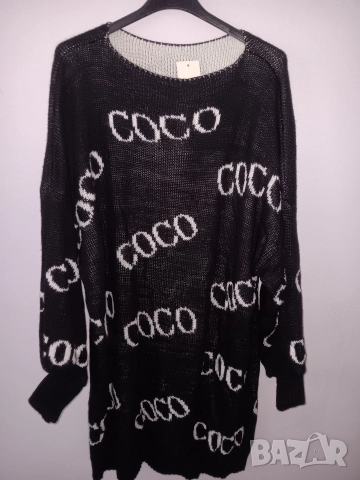 Плетена рокля - туника с надпис в 4 цвята , снимка 4 - Рокли - 52921256