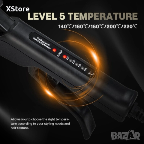 Професионална турмалинова преса за коса с йони, за всички типове коса , снимка 11 - Преси за коса - 52588844