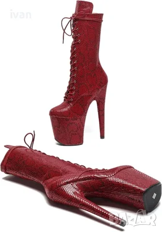 намаление дамски ботуши 10 см. платформа, 20 см. ток, 38 размер , снимка 5 - Дамски ботуши - 50092563