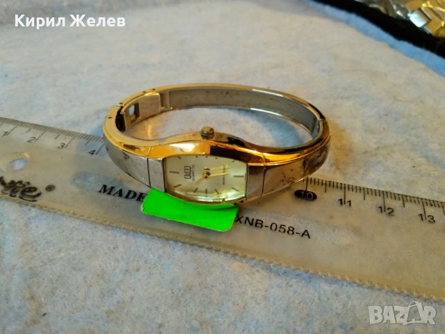 Q&Q QUARTZ СТИЛЕН МОДЕН МАРКОВ ЯПОНСКИ ДАМСКИ ЗЛАТИСТ ЧАСОВНИК Тип ГРИВНА Кю и Кю 36573, снимка 2 - Дамски - 39894407