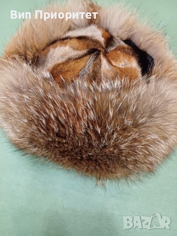 Перфектна шапка от лисица- !00 % естествен косъм ., снимка 3 - Шапки - 44086438