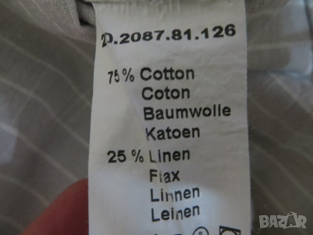 Мъжка риза с дълъг ръкав памук и лен McGregor, снимка 5 - Ризи - 28280478
