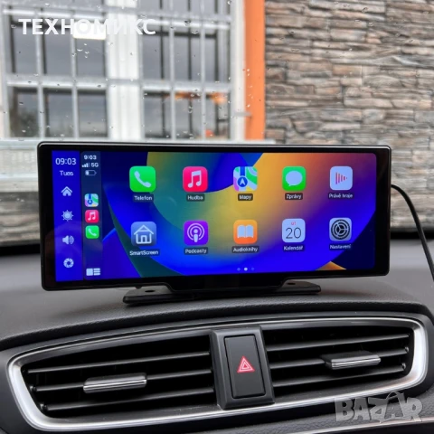 Безжичен екран за Carplay, 10,26-инчов IPS FHD сензорен екран, камера