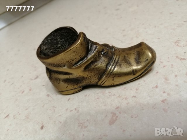 Стара бронзова обувка, снимка 2 - Антикварни и старинни предмети - 27905124
