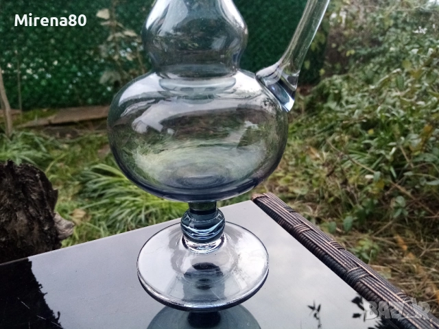 Винтидж съд духано стъкло, снимка 3 - Антикварни и старинни предмети - 52958427