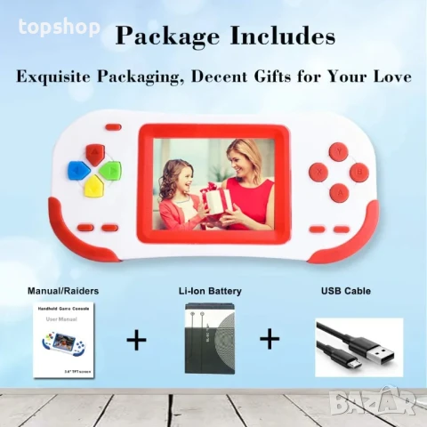 НОВА конзола за деца и възрастни с 220+ игри, 16-битова с 3.0" LCD екран, снимка 6 - Nintendo конзоли - 50555942