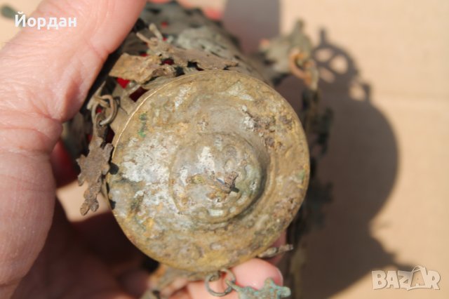 Старо бронзово кандило, снимка 7 - Антикварни и старинни предмети - 43973975