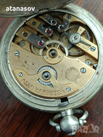 Османски сребърен сачан от 1870. джобен мъжки часовник, снимка 12 - Мъжки - 52250639