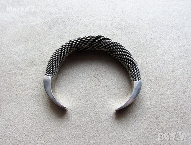 сребърна гривна - 2, снимка 6 - Гривни - 39270686