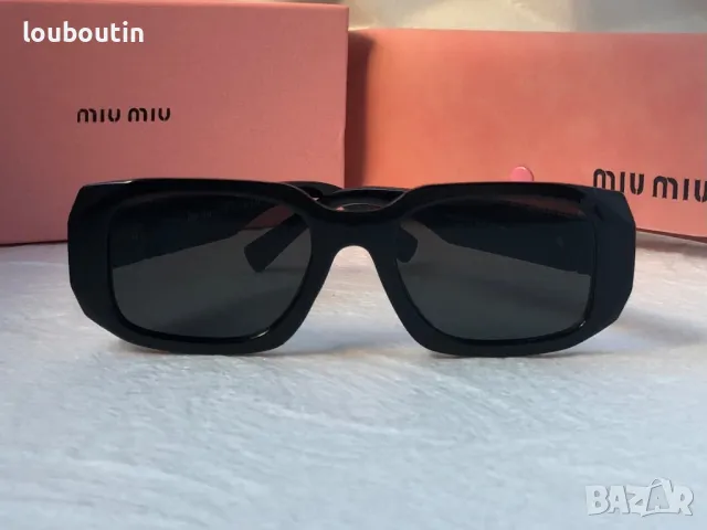 Miu 2024 дамски слънчеви очила правоъгълни 2 цвят бели черни, снимка 15 - Слънчеви и диоптрични очила - 47773788