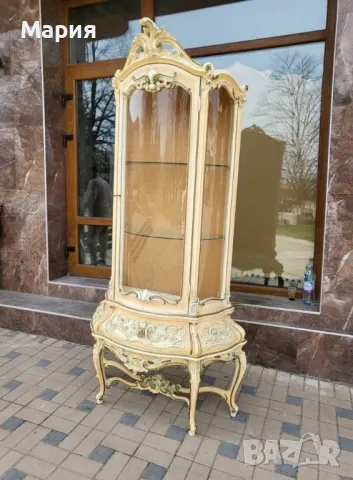 Италианска барокова витрина 025, снимка 5 - Секции и витрини - 49876814