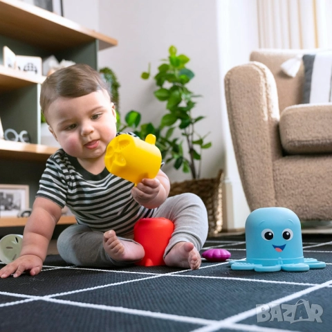 Сензорни чаши за подреждане Baby Einstein Ocean Explorers Opus's Stack & Stream, за деца над 3 месец, снимка 2 - Образователни игри - 52401683