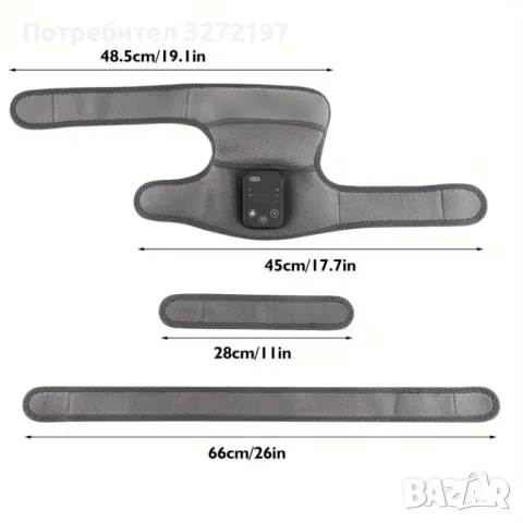 USB презареждащ се мултифункционален масажор,с 3 регулируеми нива, вибрационен масаж,отопляем, снимка 6 - Масажори - 48098479