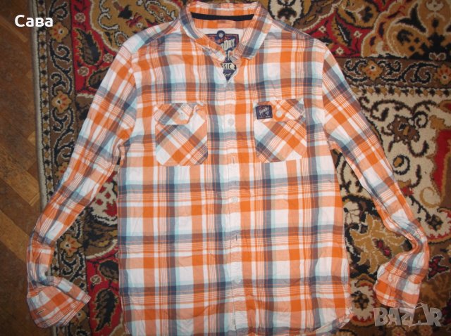 Риза SUPERDRY   мъжка,М-Л, снимка 2 - Ризи - 27606878