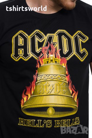 Нова мъжка тениска с дигитален печат на музикалната група AC/DC - Hells Bells, снимка 14 - Тениски - 29930800