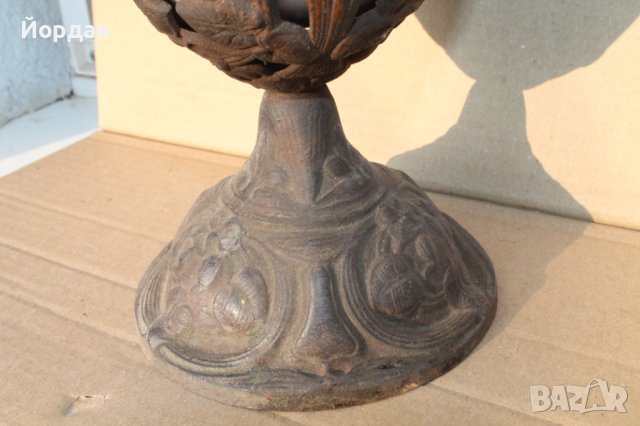 Газена лампа от лят чугун, снимка 5 - Антикварни и старинни предмети - 43989266