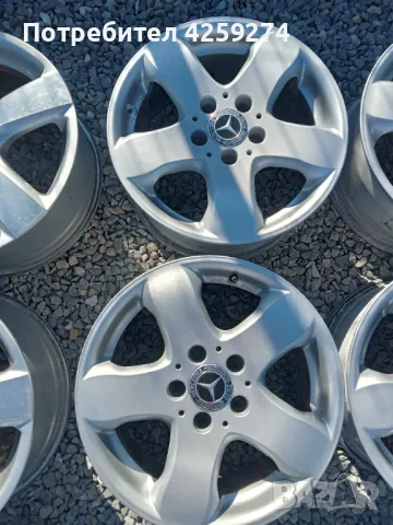 Алуминиеви джанти за Мерцедес16 цола 5x112 7.5J ЕТ38, снимка 3 - Гуми и джанти - 47496233