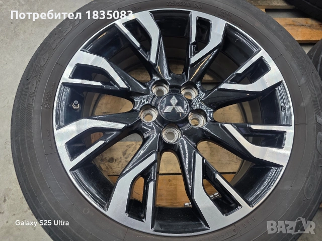 Лети джанти 18ки 5х114.3 Mitsubishi, Citroen, Peugeot + летни гуми 225/55/18 Toyo, снимка 5 - Гуми и джанти - 53139899