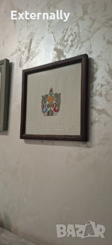 Гоблен „Богинята майка с две птици“, снимка 3 - Гоблени - 53088524