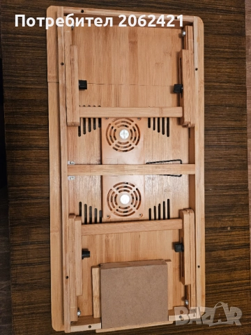 Бамбукова маса за лаптоп, снимка 2 - Маси - 51896900