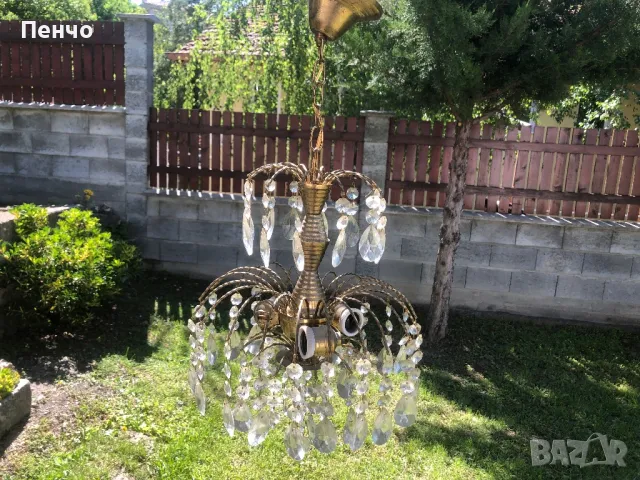старинен кристален полилей, снимка 4 - Антикварни и старинни предмети - 50342593
