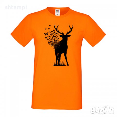 Мъжка тениска Deer Butterfly Елен Пеперуди,Изненада,Подарък,Празник , снимка 12 - Тениски - 36813830