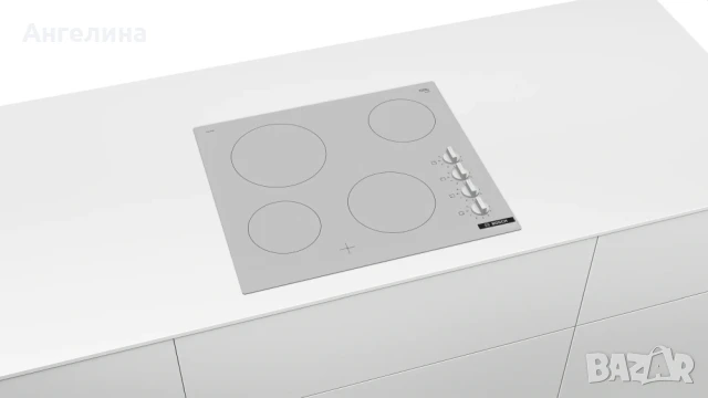 Готварски плот, Bosch PKE612CA2E, SER2, Electric cooktop, 4 zones, Sword knobs, 9 power levels, fram, снимка 4 - Котлони - 51245153