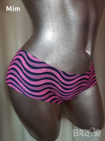 INVISIBLE L Микрофибърни Неоново розова бикини с черни вълни , снимка 3 - Бельо - 32926188
