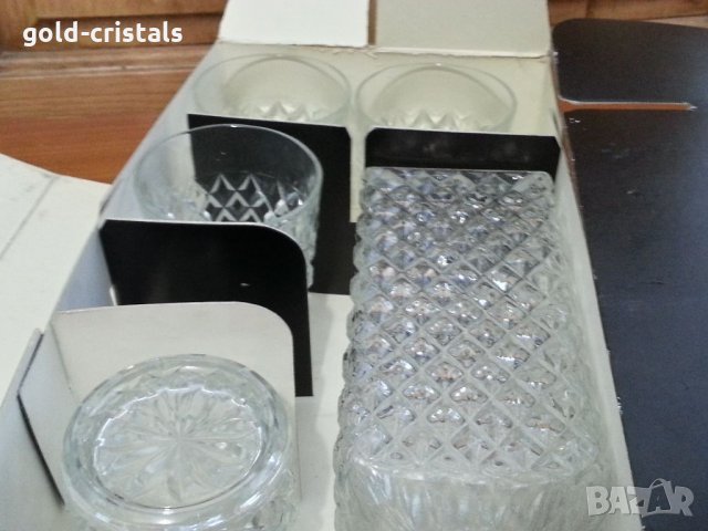 Кристални чаши и гарафа Бохемия Чехословакия, снимка 3 - Антикварни и старинни предмети - 35296987
