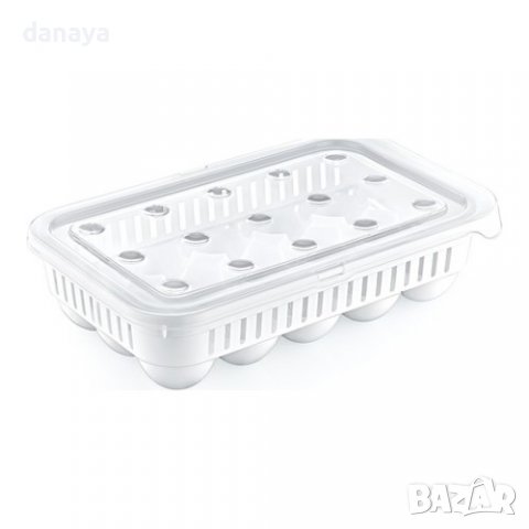 3424 Кутия за съхранение на яйца за хладилник, 15 гнезда, снимка 3 - Прибори за хранене, готвене и сервиране - 39482855