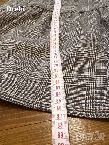 Карирана рокля размер М , снимка 3 - Рокли - 50950242