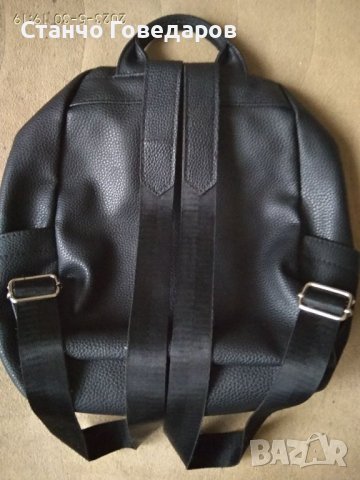 2 броя Дамски черни раници от изкуствена кожа , голяма и малка ., снимка 7 - Раници - 40878280