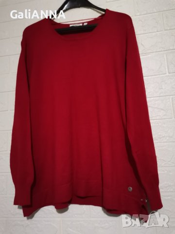 СТРАХОТНА БЛУЗА ПЛЕТИВО В ЧЕРВЕНО 2XL-3XL, снимка 3 - Блузи с дълъг ръкав и пуловери - 43467745