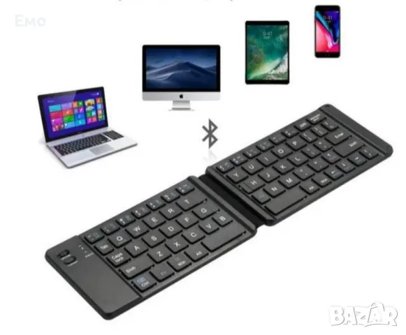 Сгъваема безжична Bluetooth клавиатура, снимка 2 - Клавиатури и мишки - 47739965