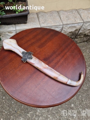 Уникална арабска антикварна кама ханджар нож, снимка 2 - Антикварни и старинни предмети - 52019548