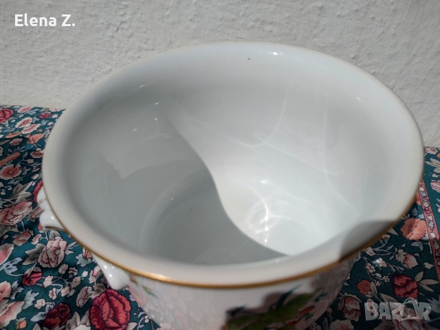 Голяма кашпа Herend - ръчно рисувана, снимка 7 - Декорация за дома - 52200588