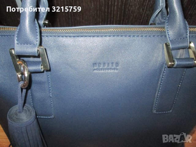 Дамска голяма тъмно синя чанта MOHITO, снимка 3 - Чанти - 38550109