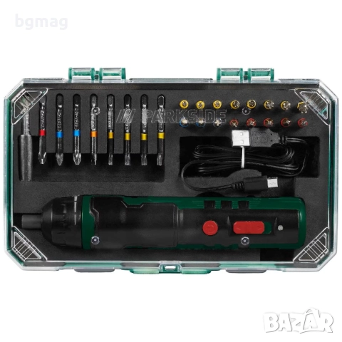 PARKSIDE комплект акумулаторна отвертка PASS 4 A1,4V,с битове, снимка 5 - Отвертки - 51896117