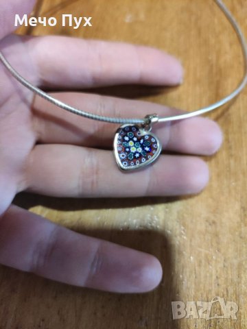 Сребърно полутвърдо колие (90), снимка 9 - Колиета, медальони, синджири - 39071104