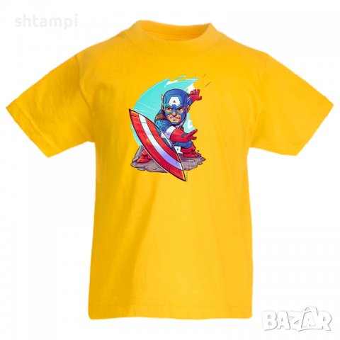 Детска тениска Marvel Captain America 1 Игра,Изненада,Подарък,Геймър,, снимка 8 - Детски Блузи и туники - 36716508