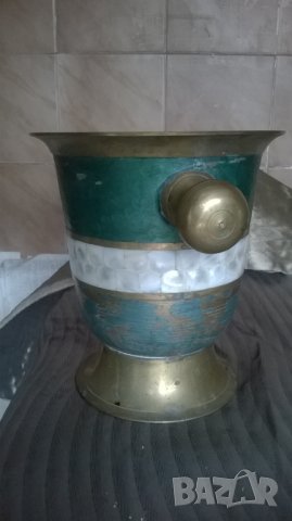 стара бронзова шампаниера, снимка 4 - Антикварни и старинни предмети - 35011759