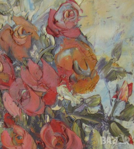Цветя букет - Мима / Art by MiMa kartina painting oil / canvas картина, снимка 2 - Картини - 27270963