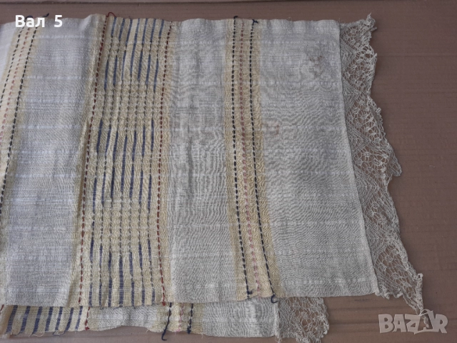 Автентичен тъкан кенарен месал с дантела , обредна кърпа, снимка 5 - Антикварни и старинни предмети - 52249041